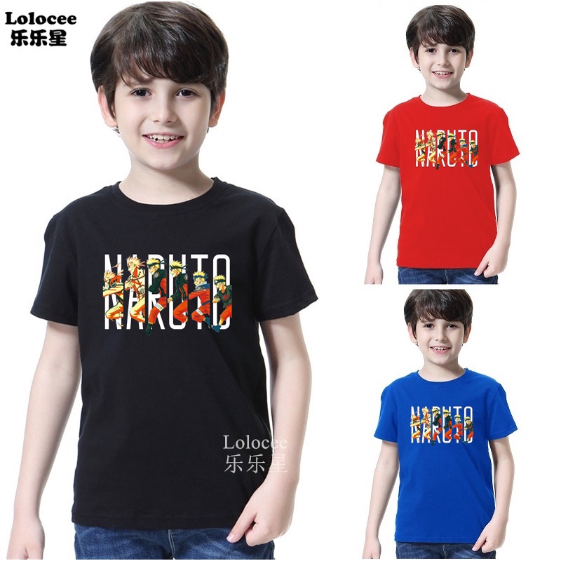 ✨Lolocee✨Áo Thun In Hoạt Hình Naruto Ninja Kiểu Nhật Bản Cá Tính Cho Bé Trai