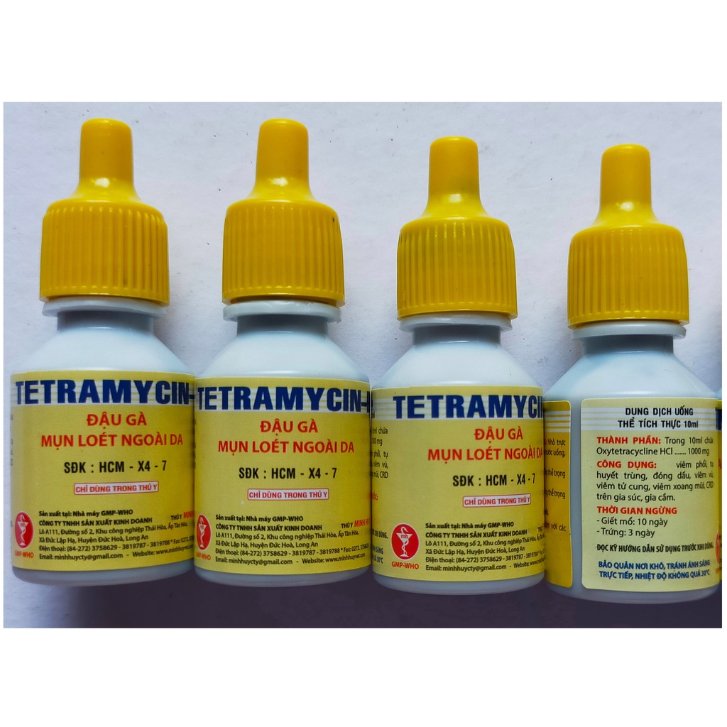 1 lọ TETRAMYCIN - D 10ml Chuyên Dùng cho đậu gà, đậu chim