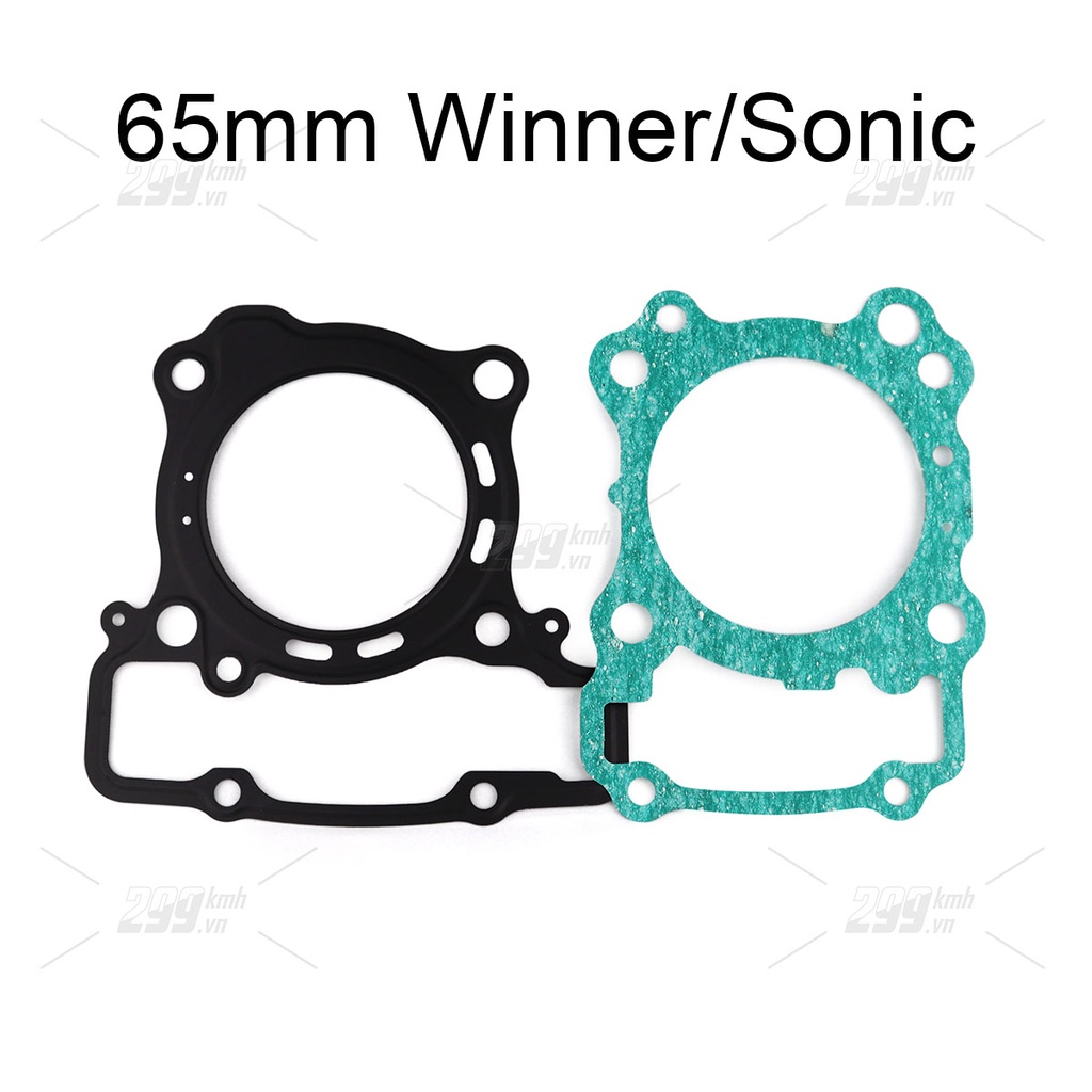 Ron chân nòng (lòng) xylanh và ron đầu quy lát 65mm cho Winner, Sonic đi nén căng - Chống xì, chống cháy, chống lòn nước