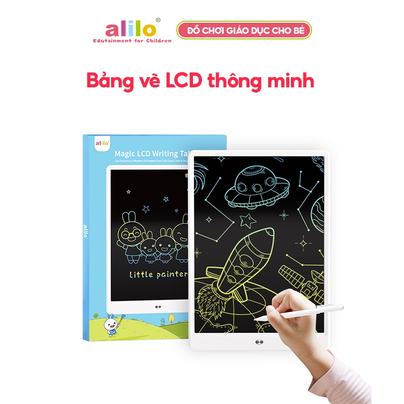 Bảng Vẽ Thông Minh Tự Xóa Alilo Magic LCD Writing Tablet MFXHB - 13.5 inch - Đồ chơi giáo dục cho bé - Hàng chính hãng