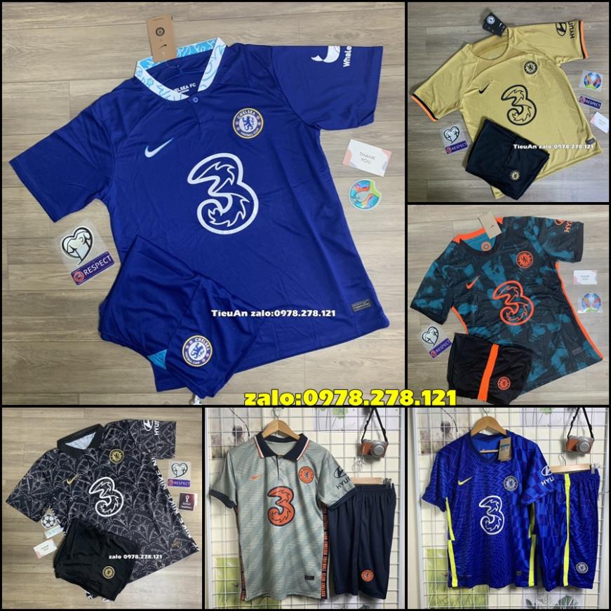 Quần Áo Bóng Đá CLB Chelsea Sân Nhà, Sân Khách 2021,2022 - Chuẩn Mẫu Thi Đấu 99% - Vải Thái ®️