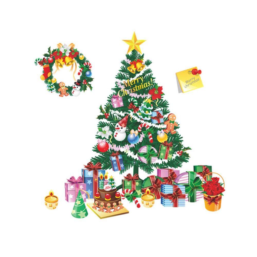 Sticker Dán Tường Tự Dính Có Thể Tháo Gỡ Trang Trí Giáng Sinh