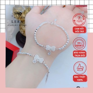 Lắc tay nữ bi bạc ta hình nơ cho bé và cho mẹ, vòng tay nữ bạc 925 nơ đính đá tại trang sức bạc Lera