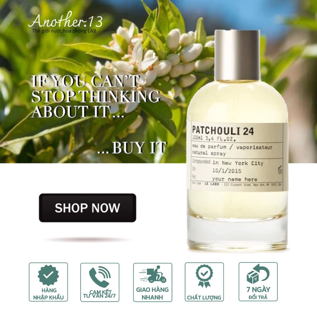 ⁂︎ 10ml┊Nước Hoa Phòng Lab ʟ ᴇ ʟ ᴀ ʙ ᴏ - Patchouli 24 / EDP