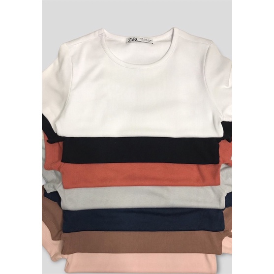 Áo Thun Gân Lụa Body Tay Ngắn - Ribbed Short Sleeve T-shirt • Storenyy