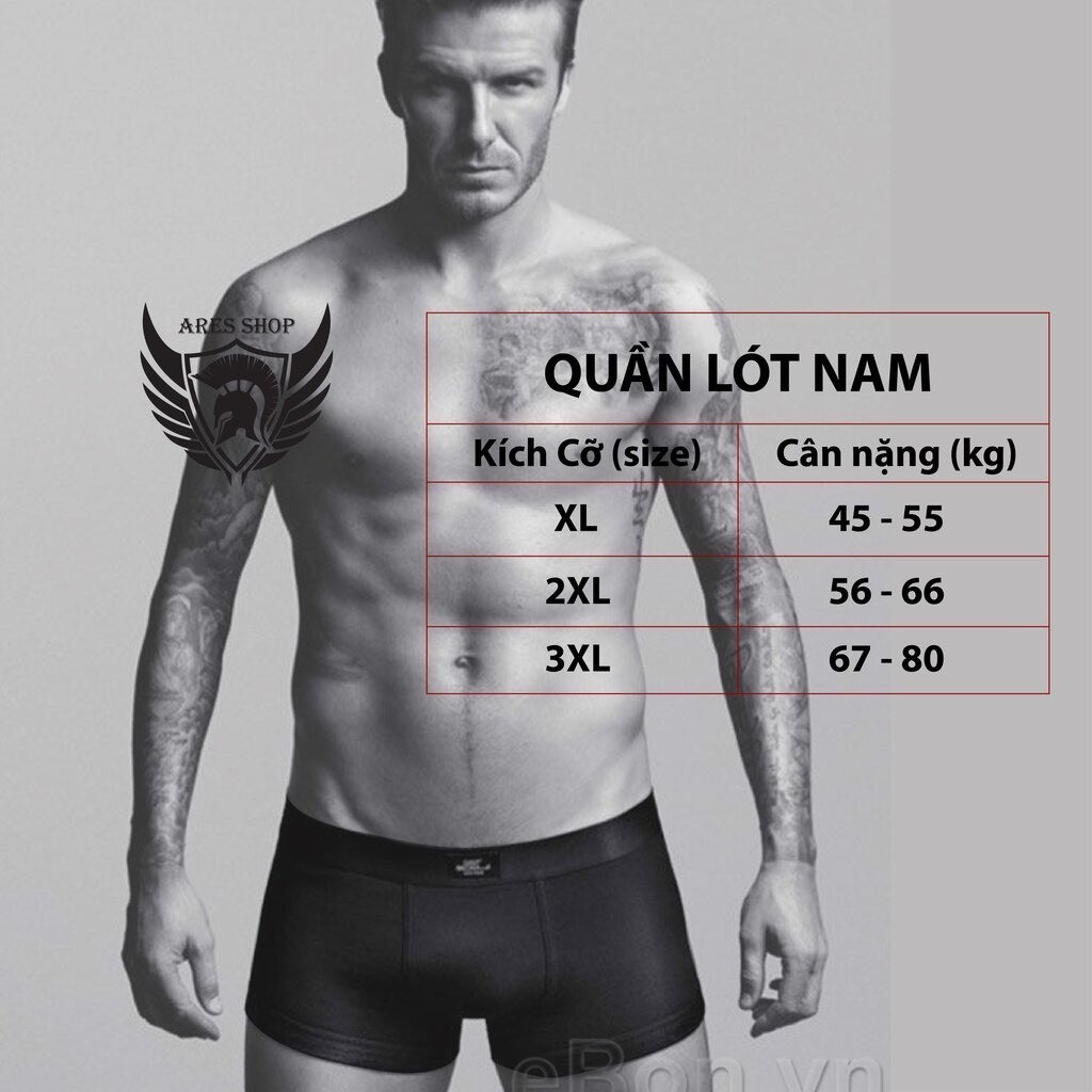 Quần lót nam, quần boxer nhiều màu chất thun lạnh mềm mịn siêu mát, thấm hút mồ hôi - Unilo - ARES SHOP