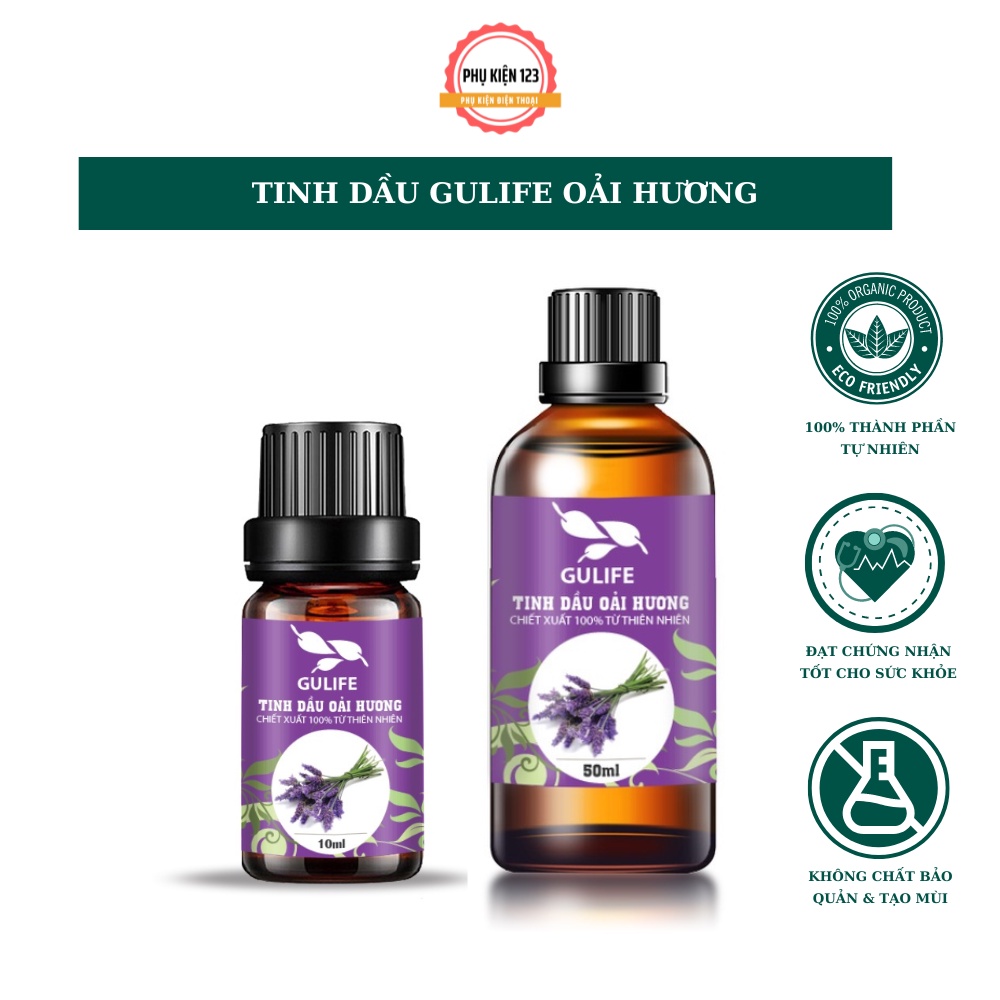 Tinh Dầu GULIFE hương hoa oải hương chiết xuất từ thiên nhiên giúp giảm căng thẳng thơm phòng và thư giãn-Phụ Kiện 123