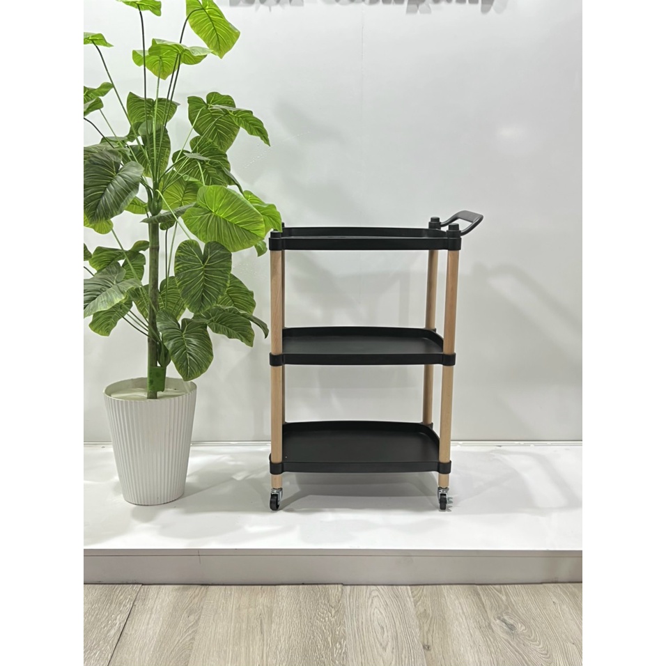 Kệ Xe Đẩy Nhựa 3 Tầng Có Bánh Xe Cao Cấp Chuyên Dùng Cho Spa ,Thẩm Mỹ Viện