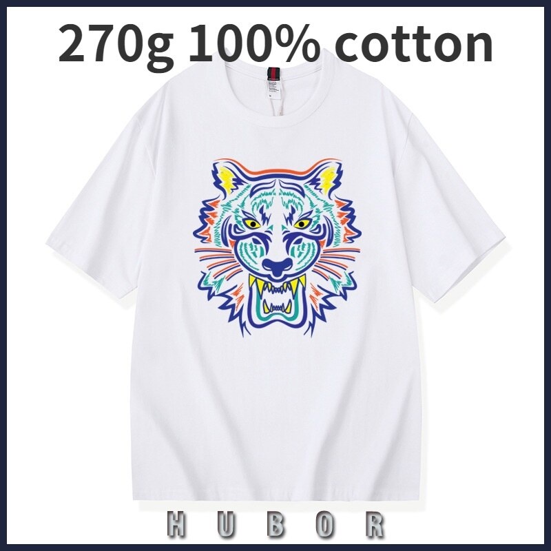Kenzo Áo Thun Ngắn Tay In Hình Đầu Hổ Hoa Văn Rằn Ri Cá Tính Dành Cho Nam