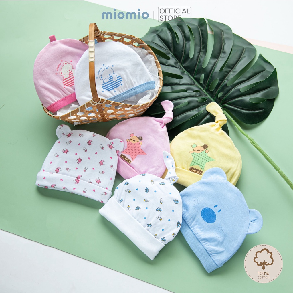 Mũ Sơ Sinh MIOMIO - In Hình Cho Bé Trai Bé Gái, Vải Cotton