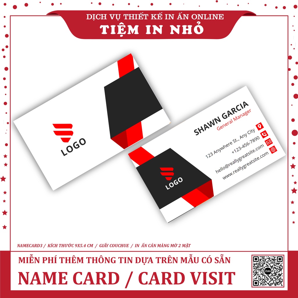Combo 5 hộp card visit / 1 mẫu