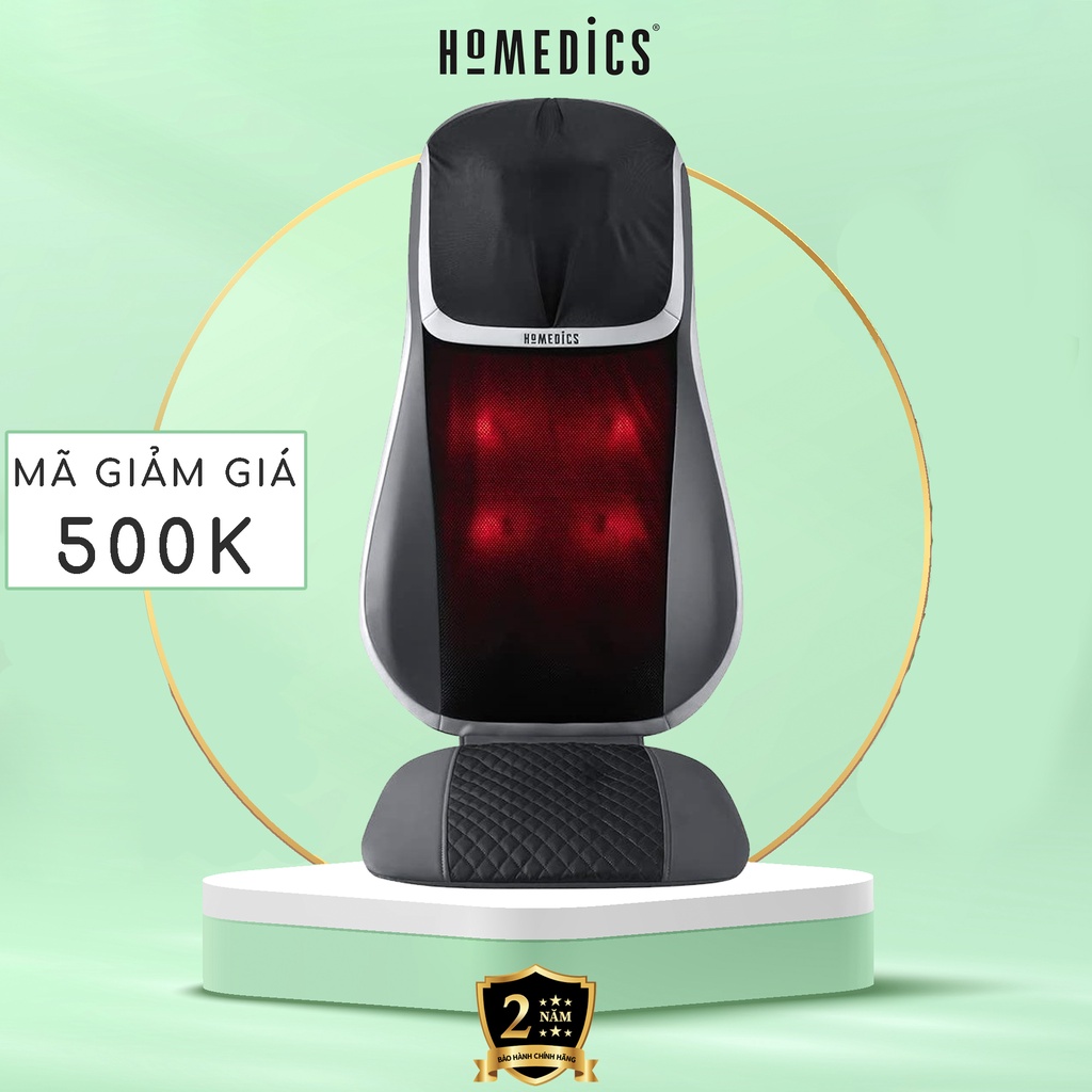 Đệm ghế massage Shiatsu 3D TruTouch HoMedics MCS-847HJ công nghệ Shiatsu 3D kèm con lăn bi xoay HÀNG CAO CẤP BH 2 NĂM