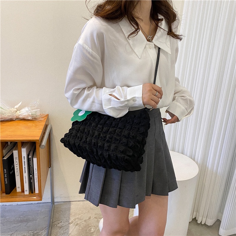 Túi Xách Nữ Đeo Vai Họa Tiết Hoa Thời Trang Phong Cách Hàn Quốc