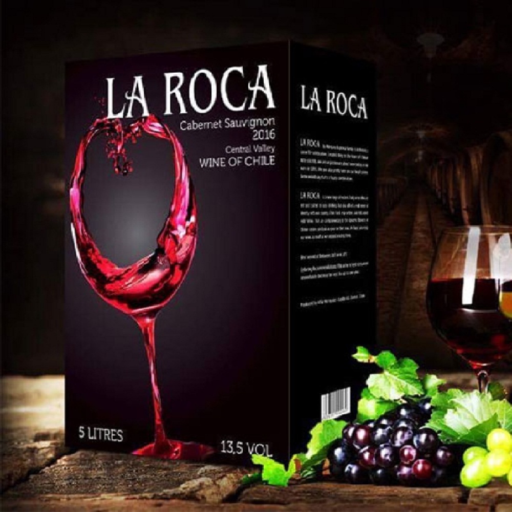 Rượu vang bịch Chile La Roca đỏ 5 Lít