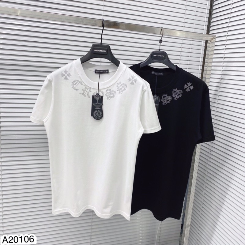 Áo Phông Nam Hoạ Tiết Vòng Cổ Cực Đẹp - Áo Thun Nam Chữ Thập Siêu Đẹp