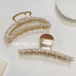 ANNAELSA Kẹp Tóc Kim Loại Mạ Vàng - Phụ Kiện Tóc Thời Trang Thanh Lịch