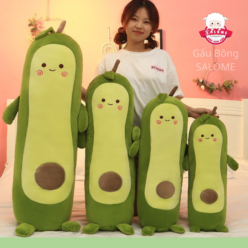 Gấu Bông Trái Bơ Dài Size 35cm-1m To Khổng Lồ Vải Miniso Siêu Mịn SALOME, Gối Ôm Cho Bé Qùa Tặng Nhồi Bông Cao Cấp