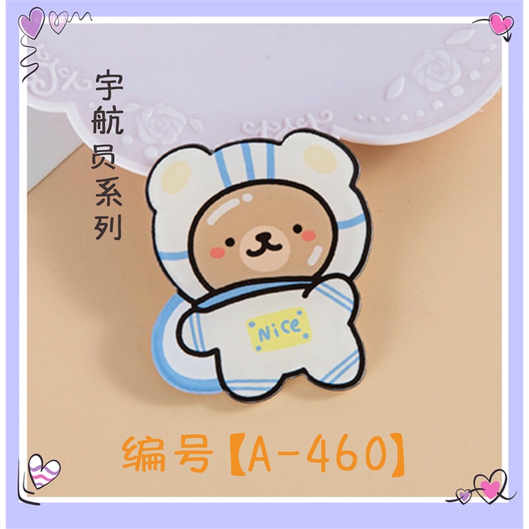 Ghim Cài Áo Bằng Acrylic Hình Phi Hành Gia Hoạt Hình Dễ Thương