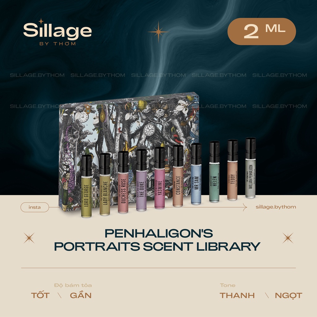 PENHALIGON'S PORTRAITS SCENT LIBRARY | Mẫu thử nước hoa vial 2ml