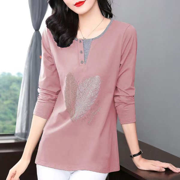 NRVP Áo Thun Nữ Oversized Dài Tay Dáng Rộng