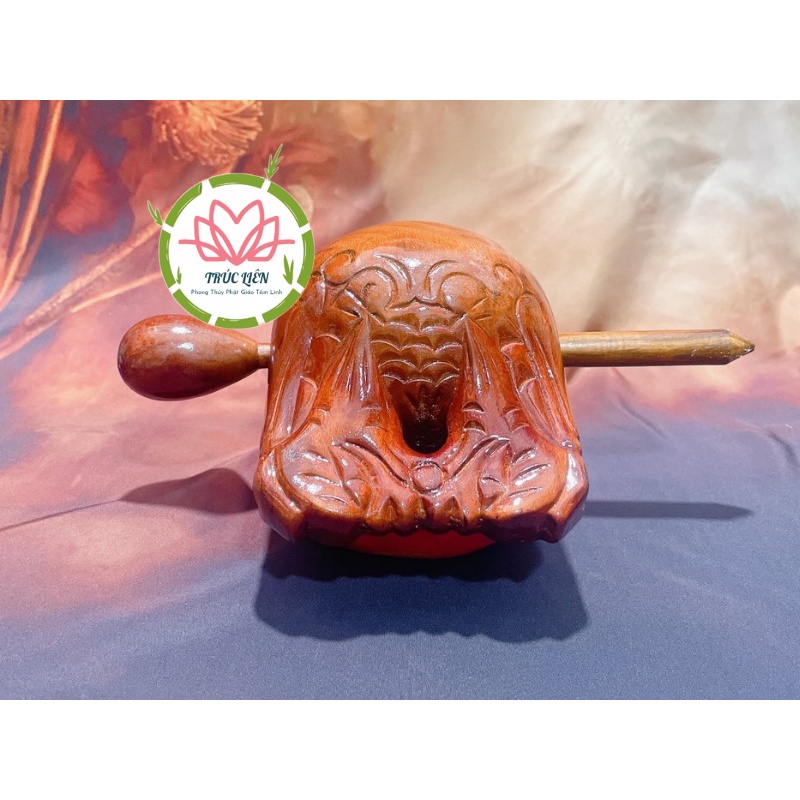 MÕ TỤNG KINH GỖ MÍT CHẠM KHẮC CAO CẤP