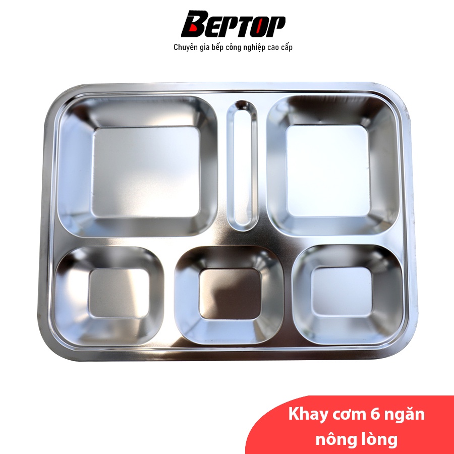 Khay cơm inox 6 ngăn giá rẻ, miễn phí vận chuyển