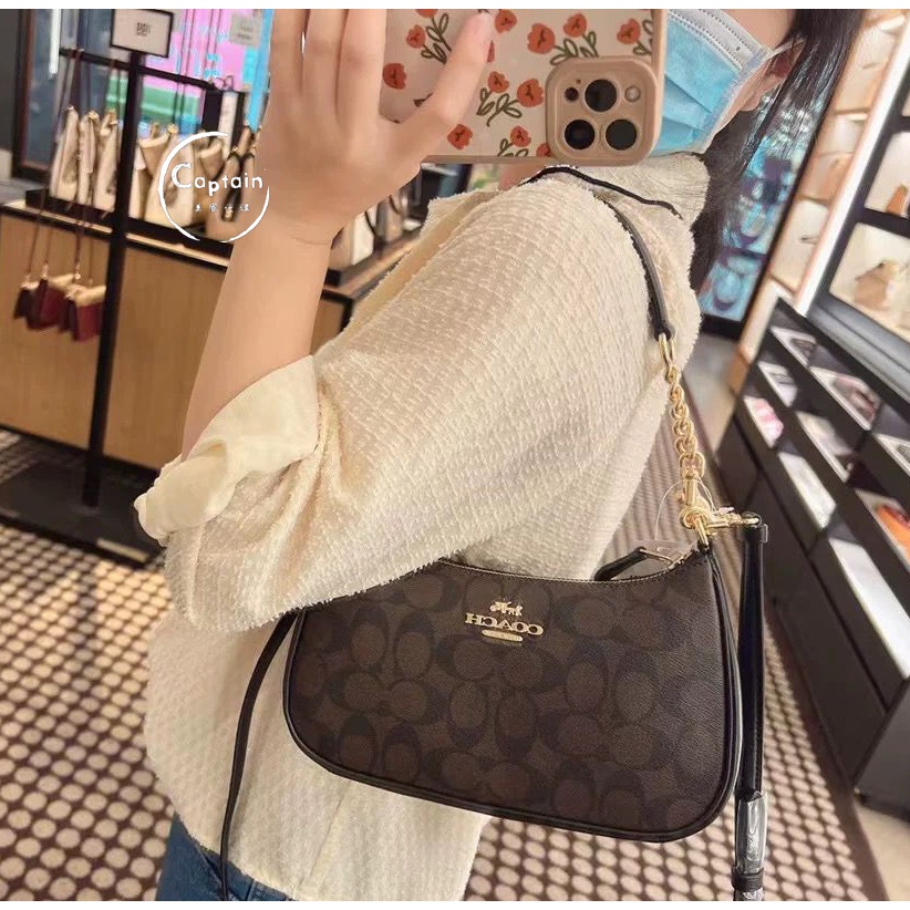 COACH  Túi Đeo Chéo Vai Có Dây Xích Thời Trang Sành Điệu Cho Nữ