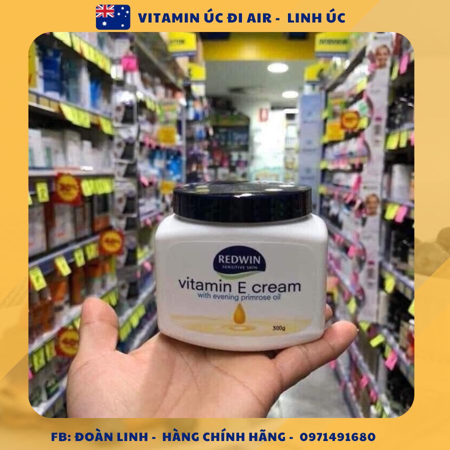 Kem dưỡng Redwin Vitamin E Cream  Úc chính hãng, Hàng chuẩn Úc đi air,Kem dưỡng da Vitamin e redwin úc vitamine Cream