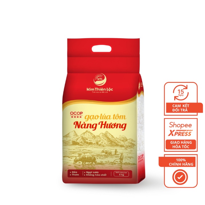 Gạo Nàng Hương Lúa Tôm Túi 5kg