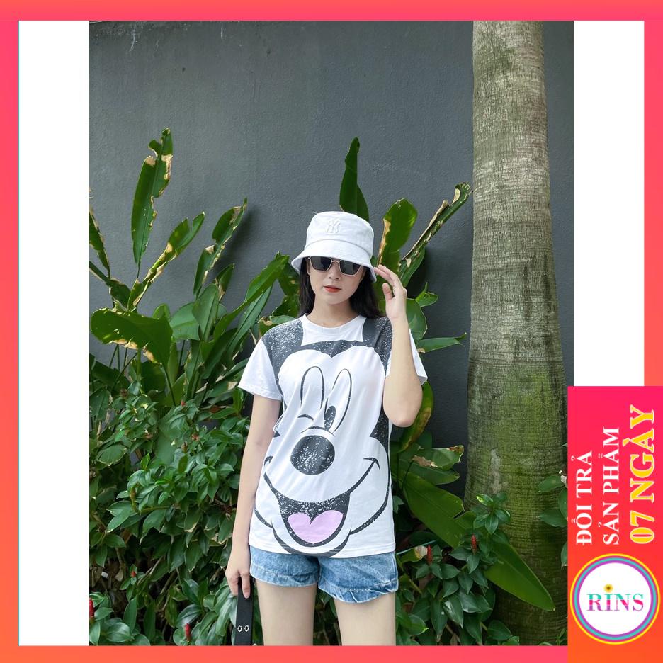 ÁO THUN ZARA VNXK HỌA TIẾT IN MICKEY TRẮNG - COTTON 100% 4C FORM CHÂU ÂU