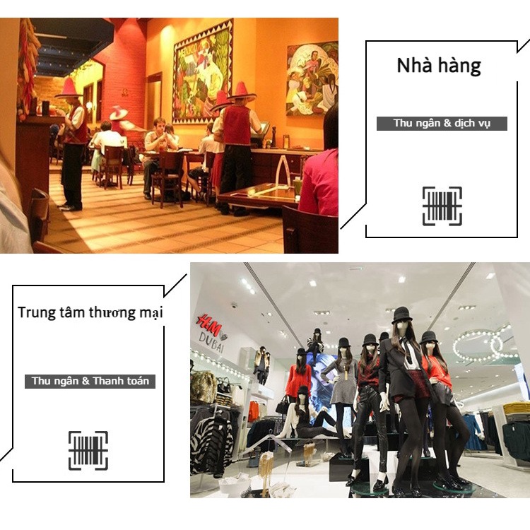 Máy quét mã vạch để bàn YHD 9300D đọc mã vạch 2D trên bao bì sản phẩm hàng hóa dùng trong Siêu thị