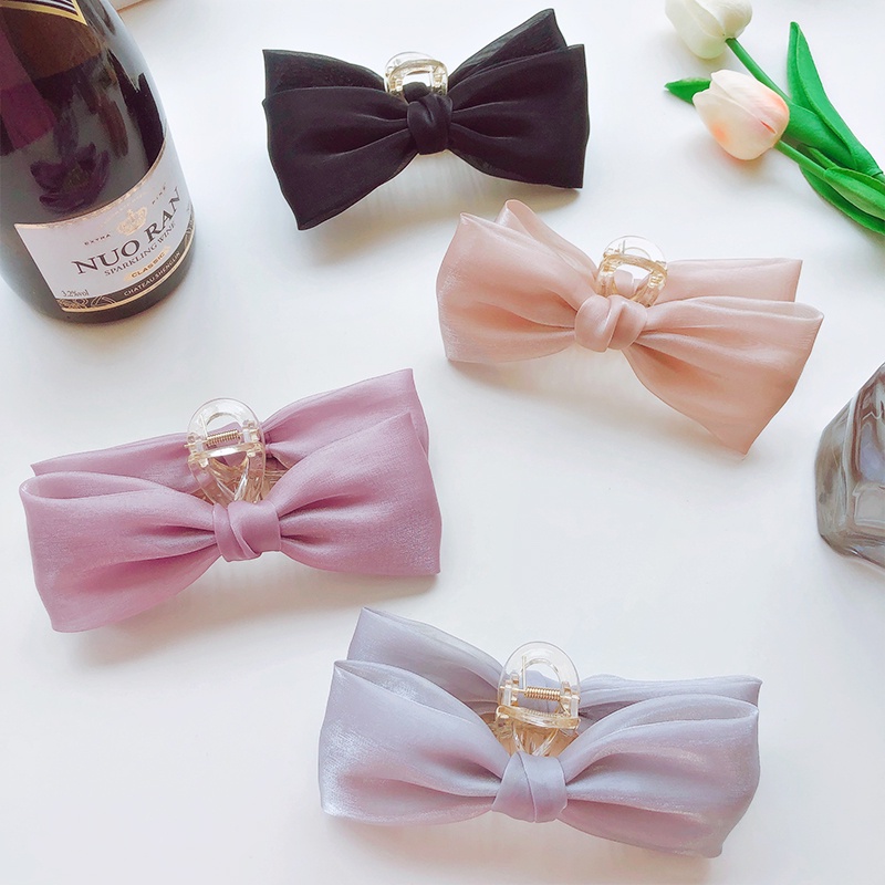 Kẹp Tóc Hình Nơ Xinh Xắn Phong Cách Hàn Quốc Cho Nữ