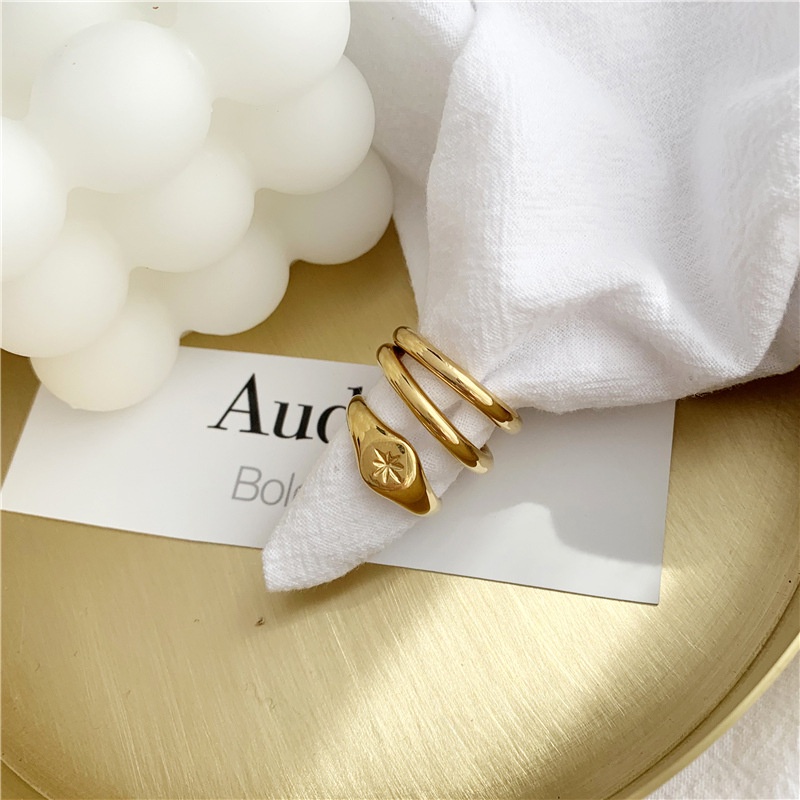 Nhẫn Mạ Vàng 18k Phong Cách Thời Trang Âu Mỹ Dành Cho Nữ
