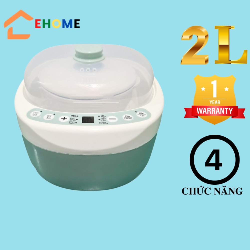 Nồi hầm cháo chậm kiêm nồi hầm và hấp thức ăn đa năng cho bé ăn dặm bằng điện dung tích 2l Seka model GT69