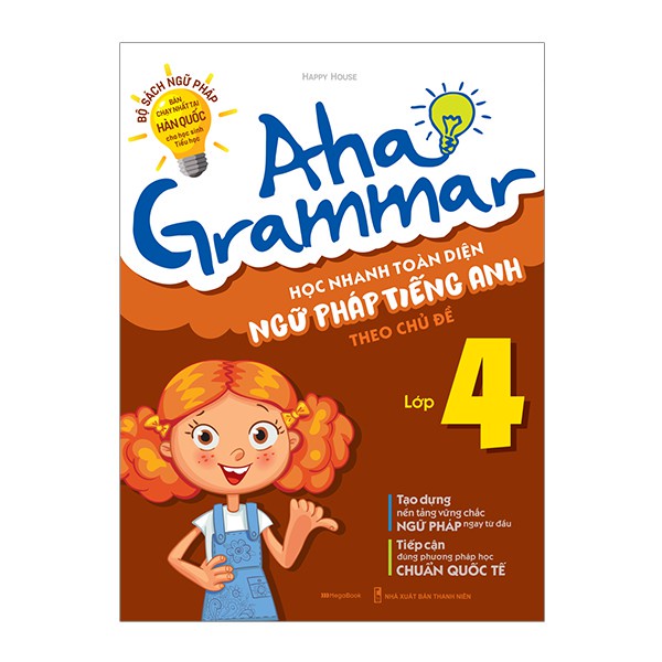 Sách Aha Grammar Học nhanh toàn diện ngữ pháp Tiếng Anh lớp 4 theo chủ đề (Tặng khóa học tiếng anh online)