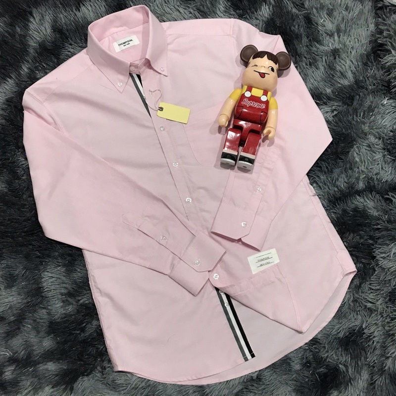 Áo sơ mi Thompson new york hồng phấn cao cấp viền khuy