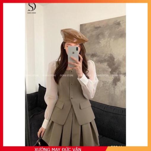 💛💛SÉT BỘ ÁO CỔ VUÔNG TAY VOAN CV XẾP LY