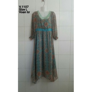 ĐẦM MAXI HOẠ TIẾT THỔ CẨM