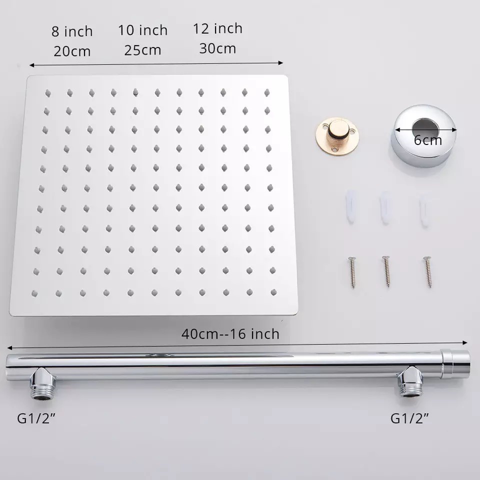 Cần sen đồng, bát sen inox 304, dây sen inox