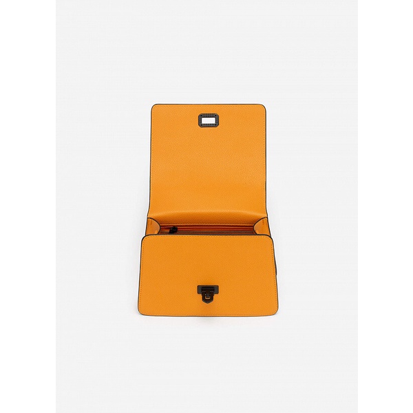 Vascara TÚI XÁCH DA VÂN QUAI ĐỨNG NẮP GẬP - SAT 0301 - MÀU CAM NHẠT