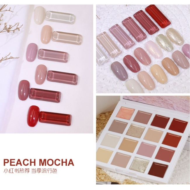 Bảng Màu Gel Màu Trơn Dùng Trang Trí Móng Tay Nghệ Thuật