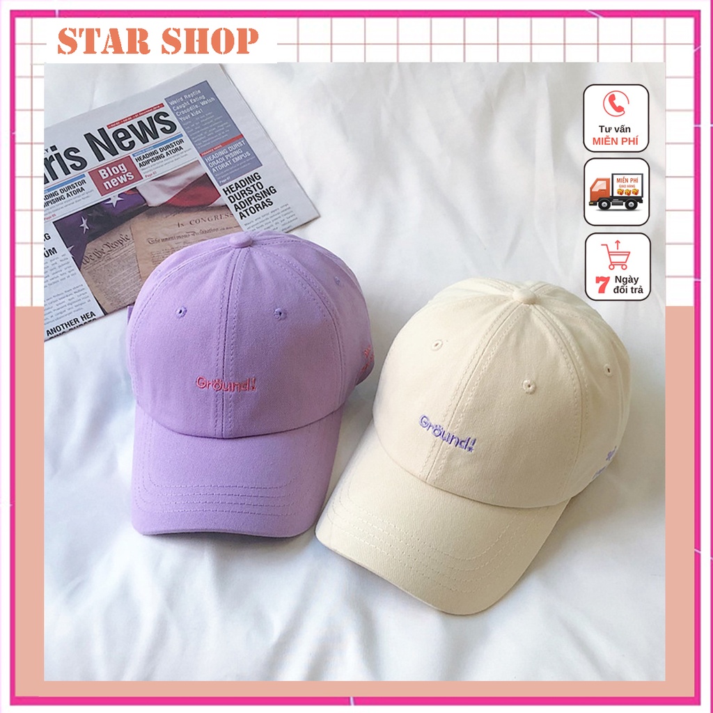 Mũ lưỡi trai Nhiều Mẫu thêu chữ thời trang Hàn Quốc nam nữ