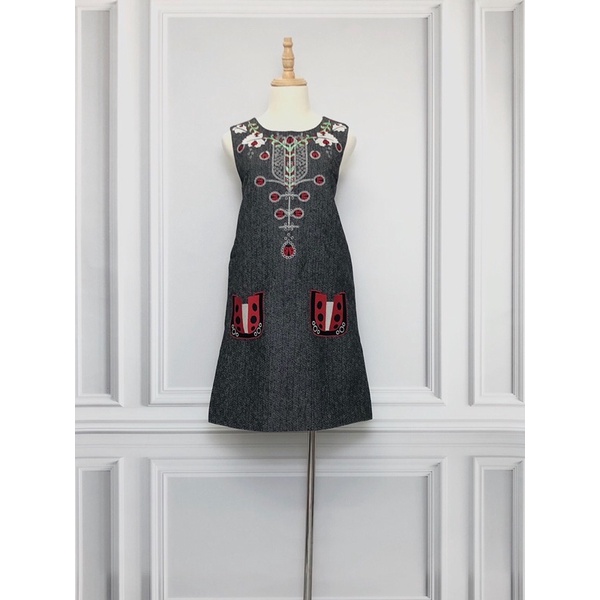 Váy DOLCE & GABBANA hàng hiệu chính hãng thời trang nữ V161 màu đen size 2 secondhand thanh lý ký gửi