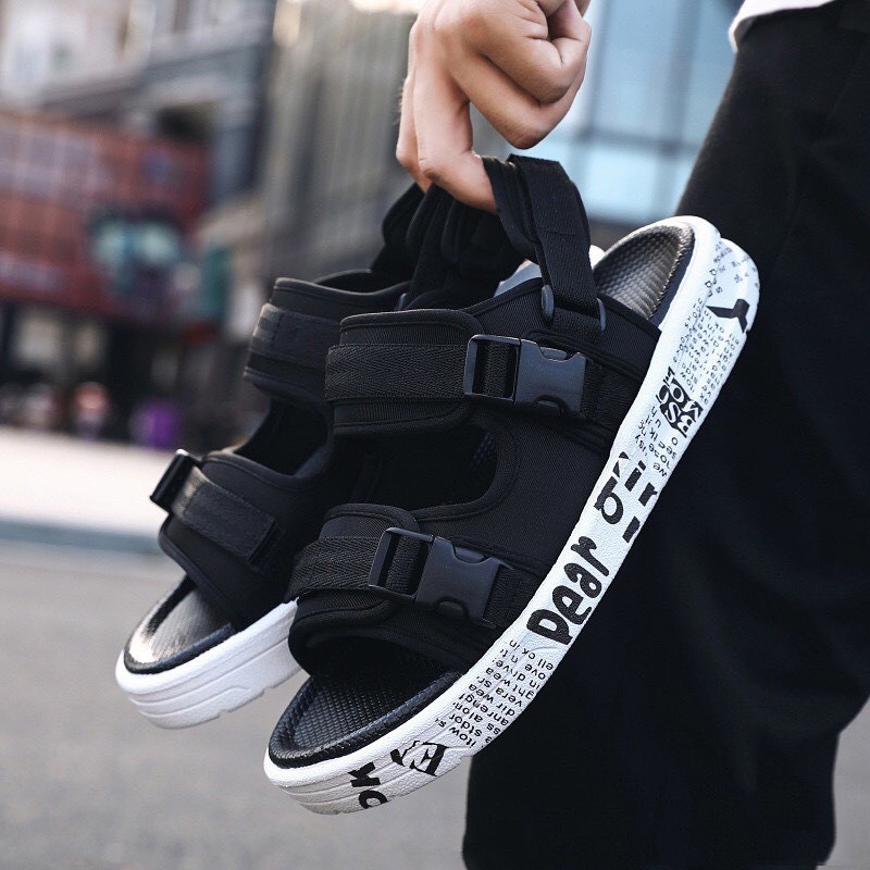 Giày Sandal Nam Nữ Đế Chữ - quai hậu nam nữ học sinh quai ngang Đế Chữ Mẫu Mới