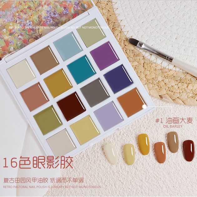 Bảng Màu Gel Màu Trơn Dùng Trang Trí Móng Tay Nghệ Thuật