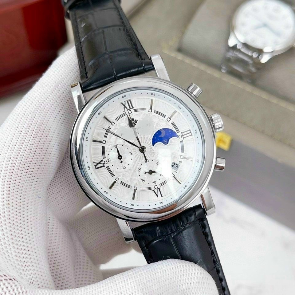 Đồng hồ NAM Tibihome dây da kim loại thời trang PT1266 nhiều mặt trắng đen chống nước chống xước bảo hành