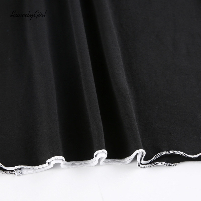 Áo Thun Tay Dài Cổ Vuông Cắt Sâu Ôm Dáng Phối Màu Tương Phản Thời Trang 2022 Cho Nữ