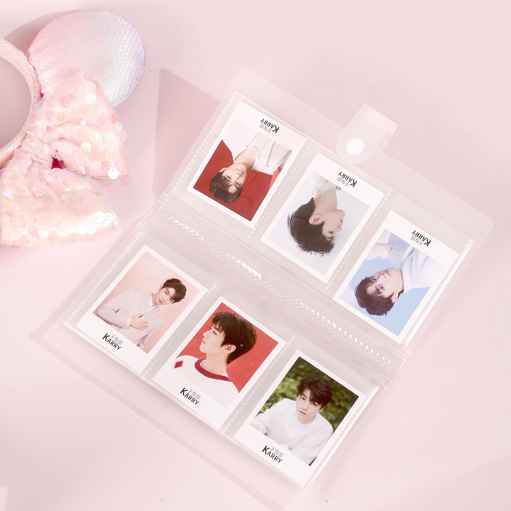 Cuốn album ảnh Béo shop polaroid mini bằng nhựa PP trong mờ 3 4 5 6 7 inch nhiều ngăn chứa ảnh idol lưu niệm tiện lợi