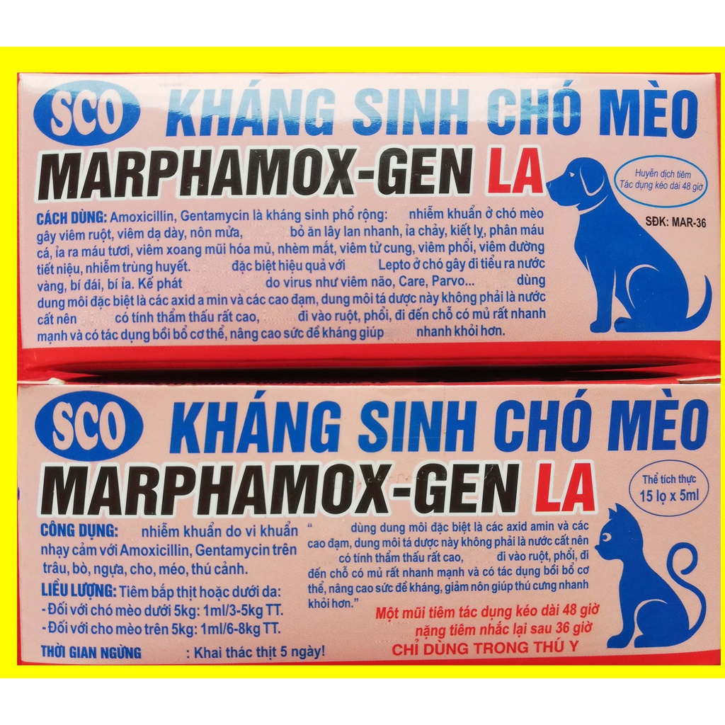 1 lọ MARPHAMOX - GEN LA 5ml Chuyên dùng cho chó mèo
