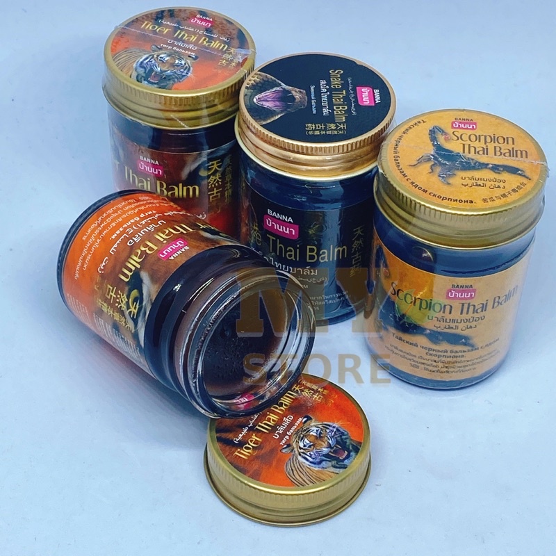 (Chính Hãng) Dầu Cù Là Xoa Bóp Con Hổ Tiger/Con Rắn Snake/Con Bò Cạp Scorpion Thai Balm Banna Thái Lan 50g